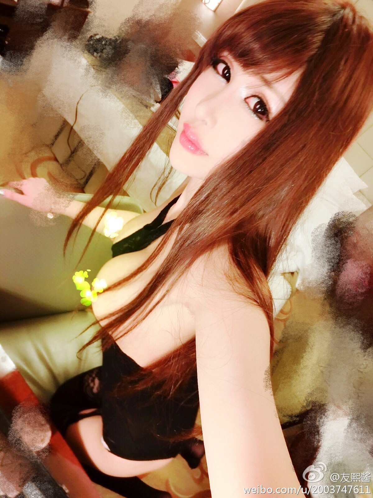 G罩美胸 火爆的辣子 友熙酱 微博自拍破解私密图片 2